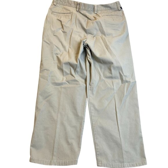 Dockers Men's Khaki Chino Pants Men's Size 35x26 Pleated Front Cotton Beige - Picture 2 of 13